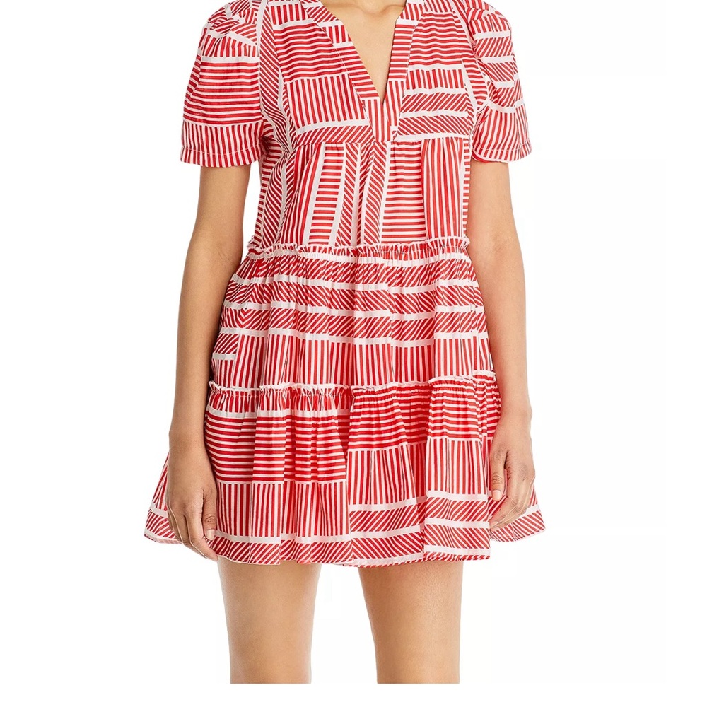 AQUA Puff Sleeve Mini Dress
